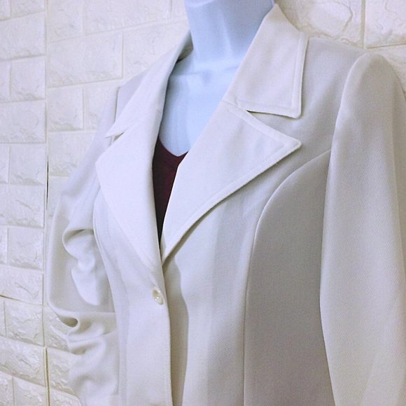 Vintage 70s Eclipse White Disco Blazer Womens Sz-L - Picture 3 of 10